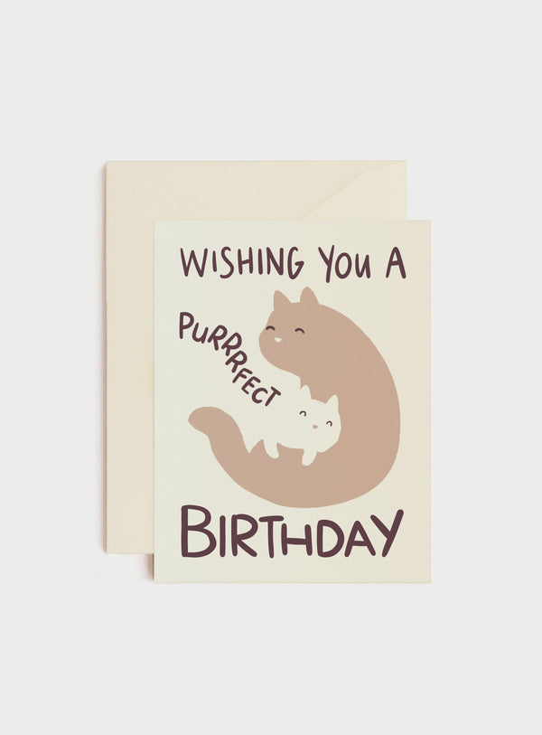Wishing you a Purrrfect, Birthday Card