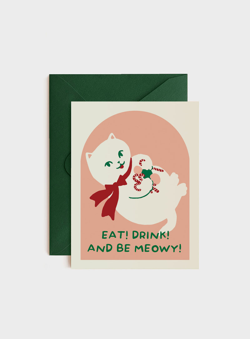 Christmas Critter Cat, Holiday Card
