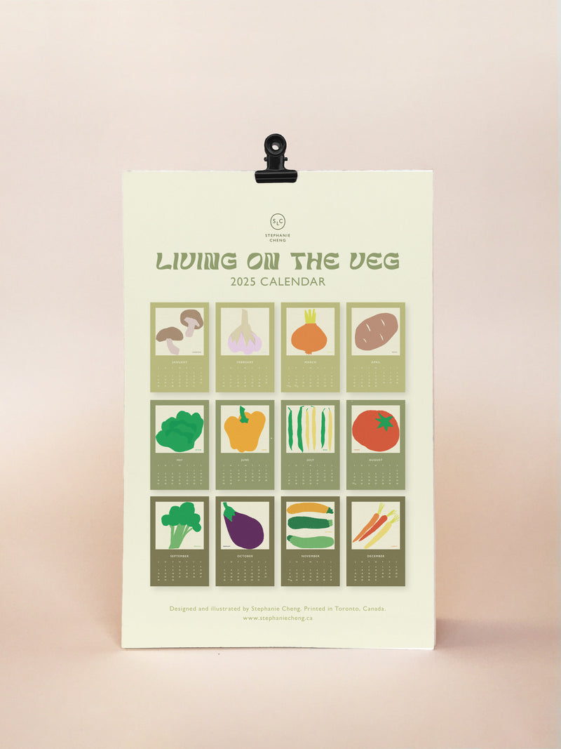 Living On The Veg 2025 Desk Calendar