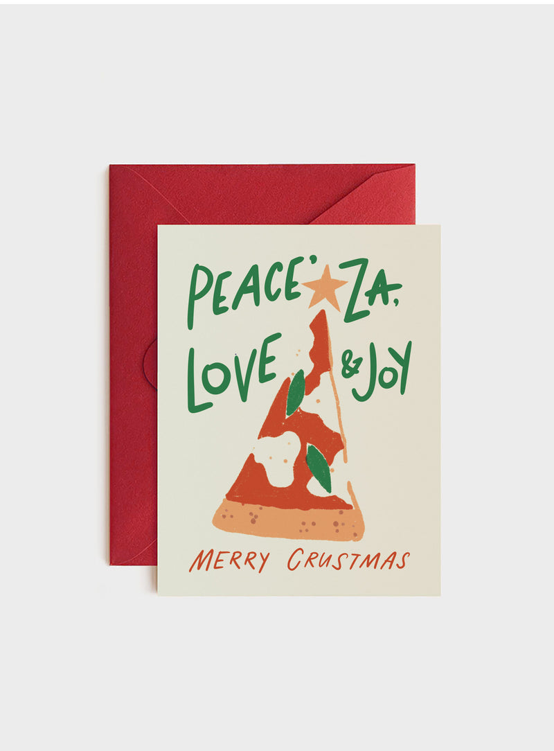 Peace'Za, Love & Joy, Holiday Card