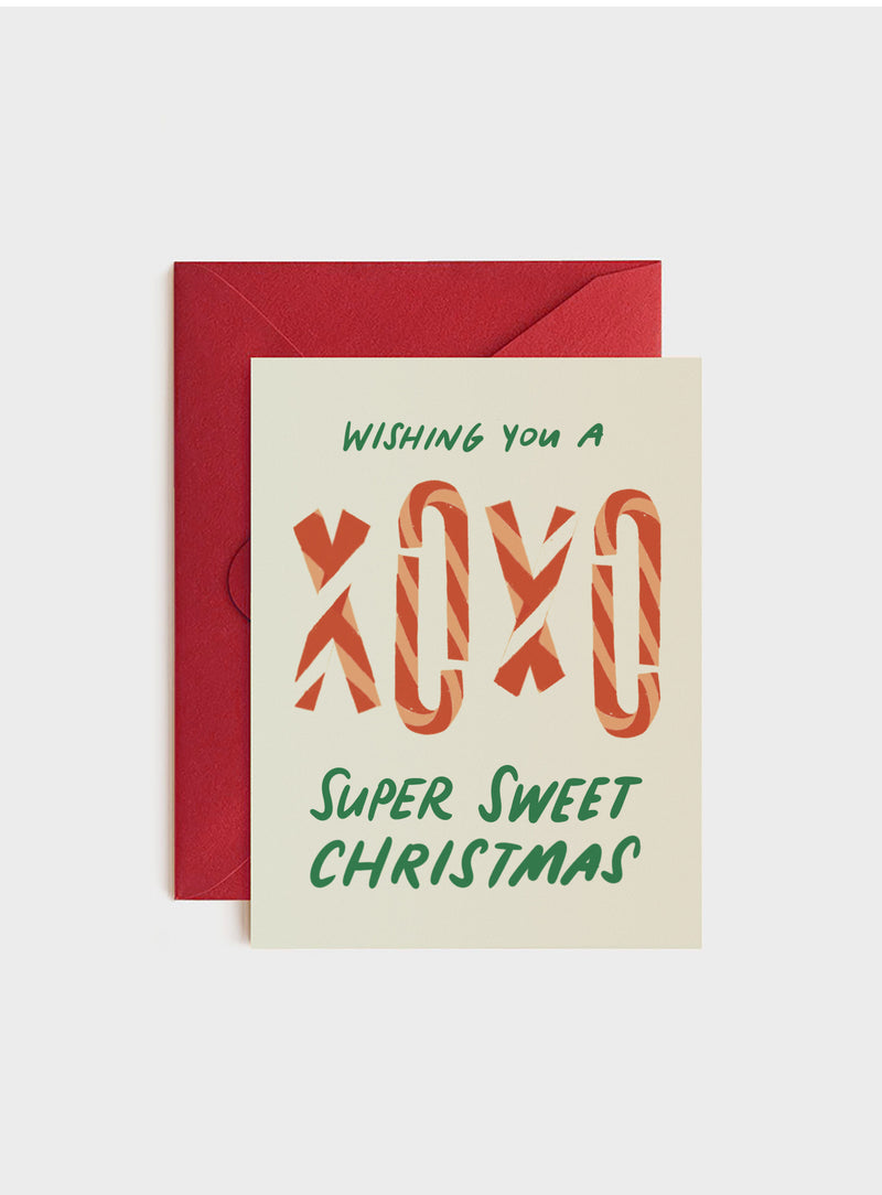 Sweet Candy Cane Christmas, Holiday Card